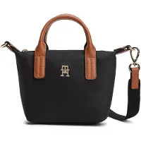 Tommy Hilfiger for woman. AW0AW18368 Popette tote bag black (OSFA), Casual, Nylon