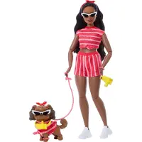 Mattel Afroamerikanske Matchende Antrekk Med En Hundedukke