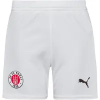 Puma FC St. Pauli 25/26 Shorts Youth, Clothing, White/Espresso Brown, 13-14Y