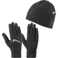 Nike Wmns Essential løpe-/hatt-hanskesett svart XS/S (N1000595-082)