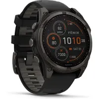 Garmin fenix 8 smartklokke 47 mm Solar Sapphire, svart (010-02906-11)