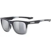 Uvex Lgl 42, Voksen, firkant, Full rim, Sort, Sølv, Sort, Sølv, Gjennomsiktig