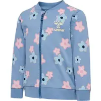 Hummel Cardigan - hmlRinna - falmet Denim m. Blomster - - 1 år (80) - Cardigan