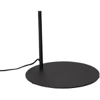 Domiluce Gulvlampe Nova, glass/metall, svart/hvit, høyde 155 cm