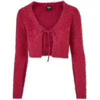 Urban Classics Tied Cropped Feather Cardigan