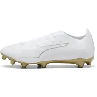 Puma ULTRA 6 MATCH FG/AG Football Boots Unisex, Shoes, White/Metallic Gold/Black, 46.5