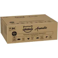 Whiskas 1+ Adult poser 84 x 85 g - Duftende fusjon i saus