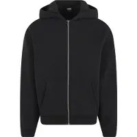 Urban Classics Fluffy Hettegenser med glidelås svart