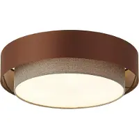QAZQA Moderne taklampe mørk bronse med taupe 50 cm 3 lys - Drum Duo