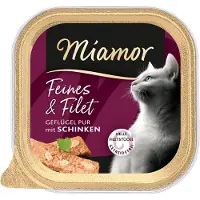 Miamor Feines & Filet 16 x 100 g - Fjærkre pur & skinke