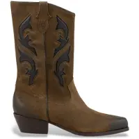Ba&sh for woman. 2E26SCUR Brown Curtis Leather Boots (36), 1 to 3 cm, None, Casual