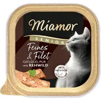 Miamor Feines & Filet Senior 16 x 100 g - Fjærkre pur & okse