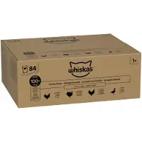 Whiskas 1+ Adult poser 84 x 85 g - Fjærkreretter i gelé
