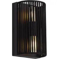 QAZQA Japandi Vegglampe Svart med Tau IP44 - Jayla