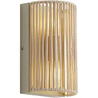 QAZQA Japandi Vegglampe Beige med Tau IP44 - Jayla