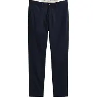 Gant for man. 1501000 Navy Blue Slim Fit Chino Trousers (38/32), Casual, Cotton, Classic