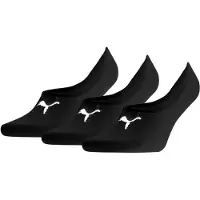 Puma Unisex Footie 3 Pack, Clothing, Black, 35-38