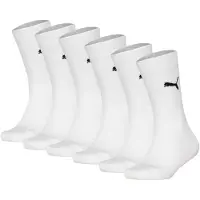 Puma Classic Socks Youth (6-pack), Kids, White, 27-34