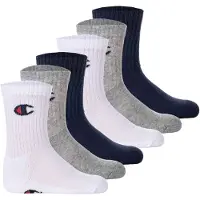 Champion Sokker - Crew - 6-pack - Grey/White/Navy - - 31/34 - Sokker