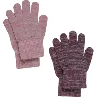 CeLaVi Hansker - Ull/Polyester stoff - 2-pack - Rose Brown m. Re - - 1-2 år (80-92) - Handsker