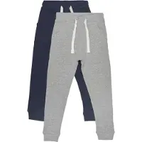 Minymo Joggebukser - 2-pack - Navy/Grå - - 3 år (98) - Joggebukse