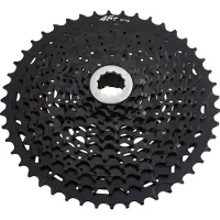 Microshift kassett XCD 11-delt stål 36T, aluminium 40-46T, kompatibel med Shimano, 11-13-15-18-21-24-28-32-36-40(Al.)-46(Al.), sort, spiderfeste (Al.) (NY)