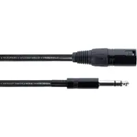 Cordial 14809, XLR, Hankjønn, 6.35mm, Hankjønn, 0,5 m, Svart