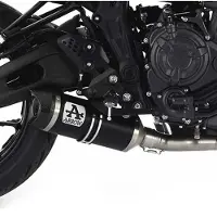 Arrow Thunder Aluminium Dark With Carbon End Cap Yamaha Mt-07 ´21-23 Homologert Lyddemper
