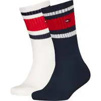 Tommy Hilfiger Sokker - 2-pack - Navy/Hvit m. Logostriper - - 31/34 - Sokker