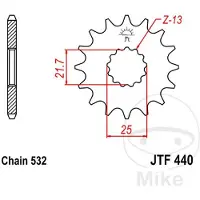 JT Sprockets S-ba01010 Fremre Tannhjul