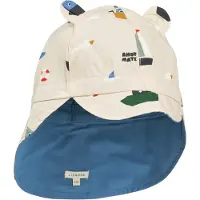 Liewood Solhatt - Gorm - Vendbar - Seiling/Sandy - - 3-4 år (98-104) - Solhatt