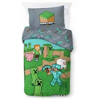 BrandMac Minecraft Animals &amp; Mobs 140 X 200 Cm (1029637) Sengetøysett