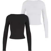 Urban Classics Ruffled Super Slim Langarmet T-skjorte 2 Enheter