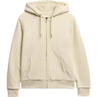 Superdry for woman. W2012323A Borg Lined cream hooded zip-up jumper (XL), Beige, Casual, Cotton