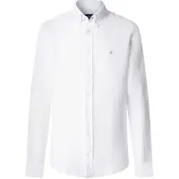 Hackett London for man. HM3010635 Linen fit tailored shirt white (XL), Casual, Long sleeve