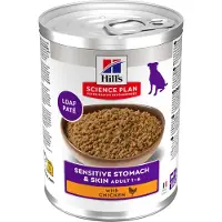 Hill's Pet Nutrition Adult Dog Sensitive Stomach & Skin - Kylling (48 x 370 g)