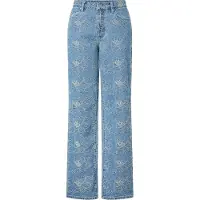 Y.A.S Yassia Mw Broderi Straight Fit Jeans