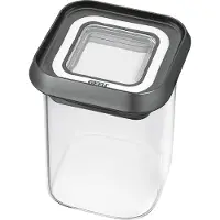 GEFU PANTRY mini, Beholder, Rektangulær, 0,18 l, Svart, Gjennomsiktig, Borosilikatglass, Plast, Silikon, Rustfritt stål, 70 mm
