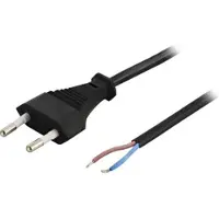 Deltaco DEL-109U - power cable - Europlug to hardwire 2-wire - 2 m