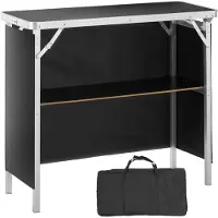 Vevor bærbart messebord, 97,5 × 38,5 × 87 cm, utstillingsstand, messestand med vegg, sammenleggbart reklamebord, podium for detaljhandel, oppbevaringsstativ og bæreveske