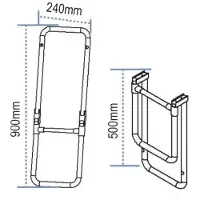 Lalizas Aluminium Sammenleggbar Stige