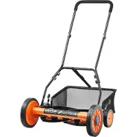 Vevor gressklipper med hjul 45 cm, 5 kniver, manuell gressklipper uten motor, 35–62 mm justerbar klippehøyde, gressklippere med oppsamler for grønne plener, innkjørsler og gårdsplasser