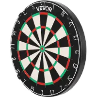 Vevor darttavle, selvreparerende sisalfiberdarttavle av høy kvalitet med stiftefri bullseye, bladtråd og roterende tallring, 450 mm profesjonell darttavle for hjemmefest-spillrom (dart ikke inkludert)