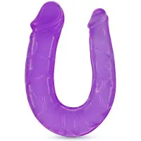 Shots Double Trouble Dobbeldildo Lilla - 27 cm