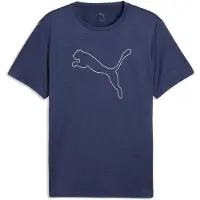 Puma TAD ESSENTIALS Heather Cat Tee Men, Clothing, Navy Heather, S