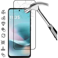 Mtp Products Motorola Moto G67 Power Full Cover Beskyttelsesglass - 9H - svart kant