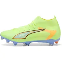 Puma ULTRA 6 MATCH+ LIGHT UP FG/AG Football Boots Women, Shoes, Fizzy Light/Icy Blue/Intense Lavender, 36
