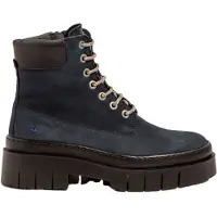 Art for woman. 119671166003_0B0 Leather Ankle Boots 1967 Amberes navy (40), Blue, 5 to 8 cm, Laces, Zip, Casual