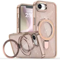 Mtp Products iPhone 16e/17e Glitter Hybrid-deksel med kickstand - MagSafe-kompatibel - Ørkengull