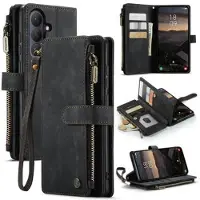 CASEME Samsung Galaxy S26 C30 Multifunksjonell Lommebok-deksel - Svart